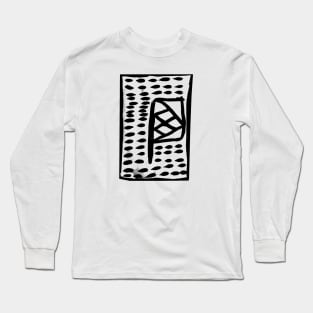 A painted flag with brush Long Sleeve T-Shirt